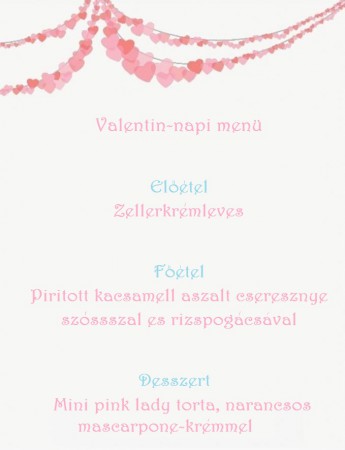Valentin-napi menü